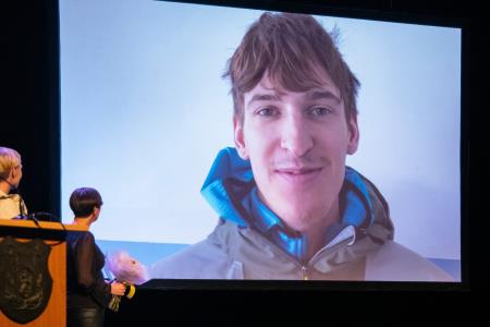 Naj športniki Kamnika za leto 2023 Lovro Planko in Maruša Mišmaš Zrimšek ter ekipa odbojkaric Calcit Volleya (45)